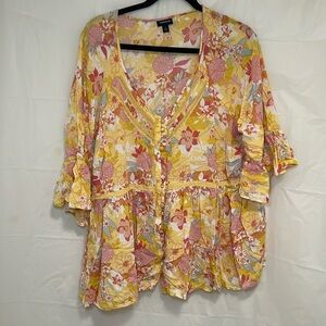 Torrid Floral Blouse